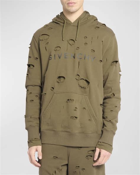 givenchy babyblau hoodie|Givenchy men's destroyed hoodie.